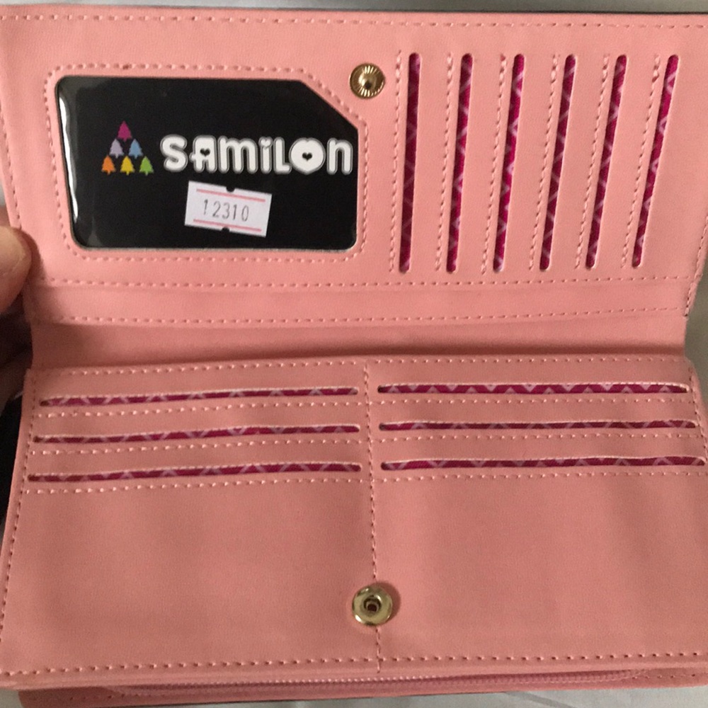 SOLD - Black and Pink Kitty Cat Wallet - Picture 3 of 6